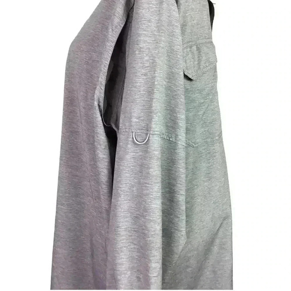 HABIT Mens 2XL Long Sleeve River Shirt Gray Solar-Factor UPF 40 Fishing - Picture 4 of 10